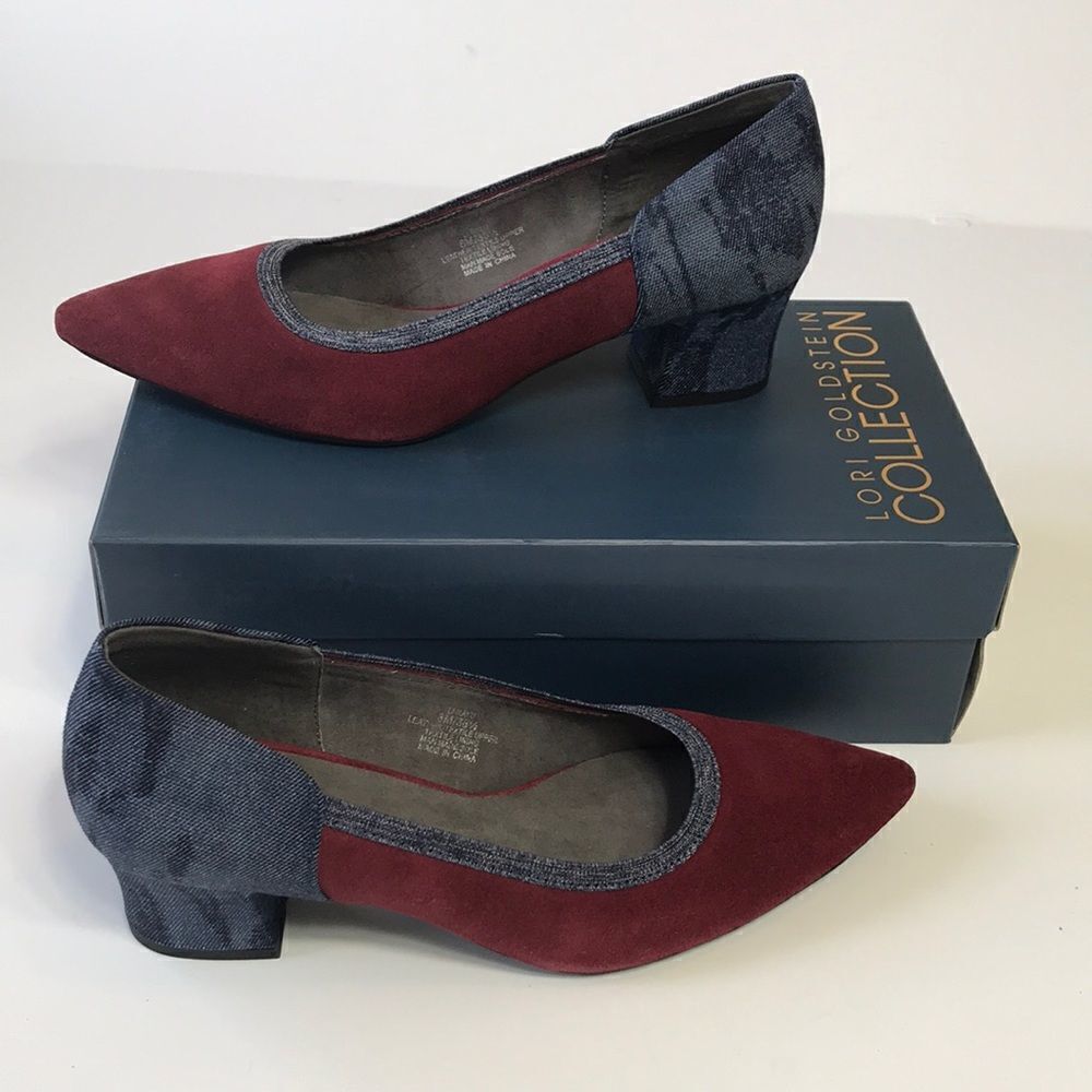 Lori Goldstein Collection Mixed Media Block Heel